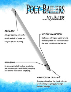 Disposable Bailer Poly W  - 1.6" X 48"